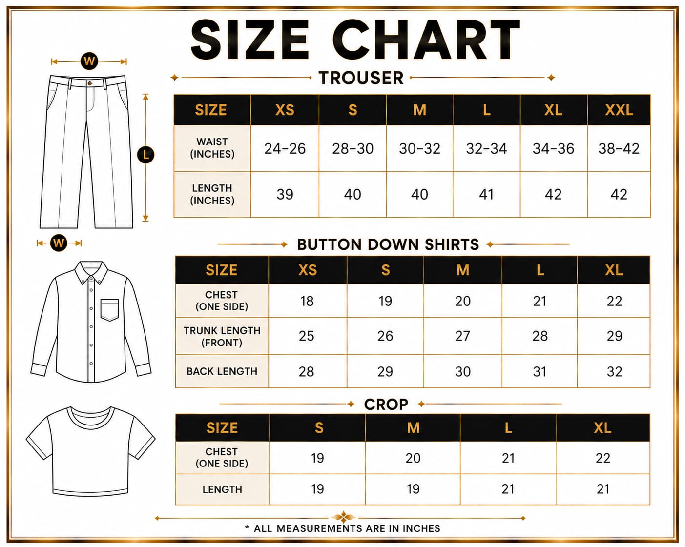 TRIO PACK ( WHITE AND BLACK STRIPES BUTTON DOWN SHIRT WITH WHITE INNER AND BLACK FLAPPER TROUSER)