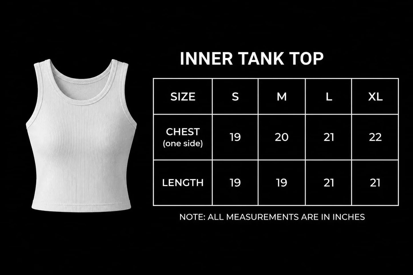 WHITE INNER TANK TOP