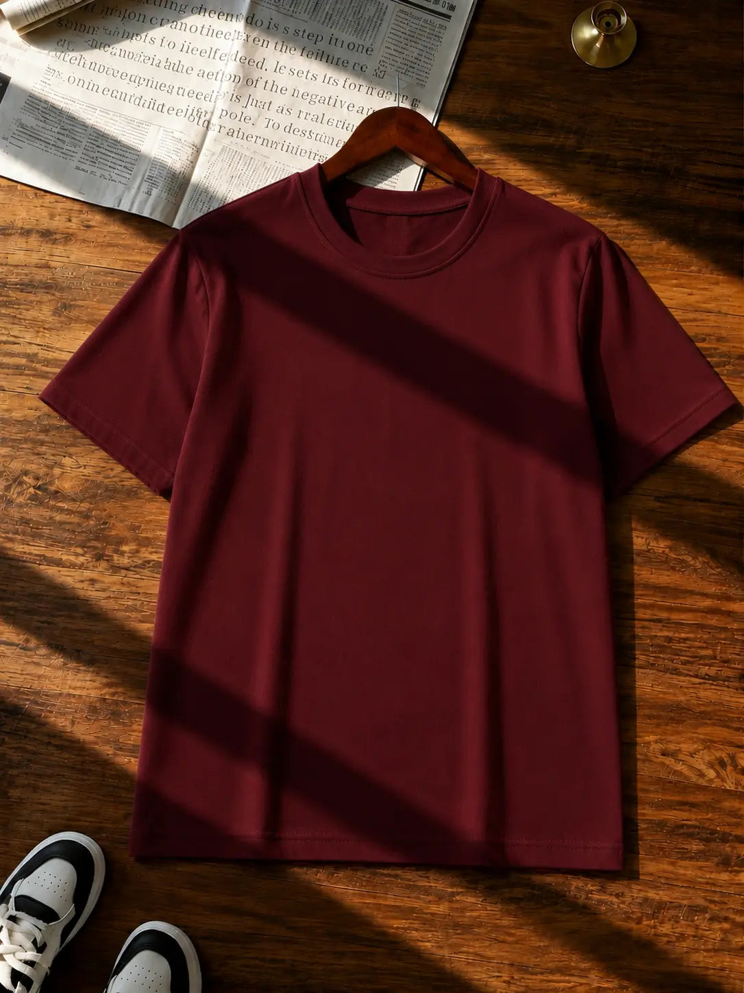 MAROON HALF SLEEVE T-SHIRT