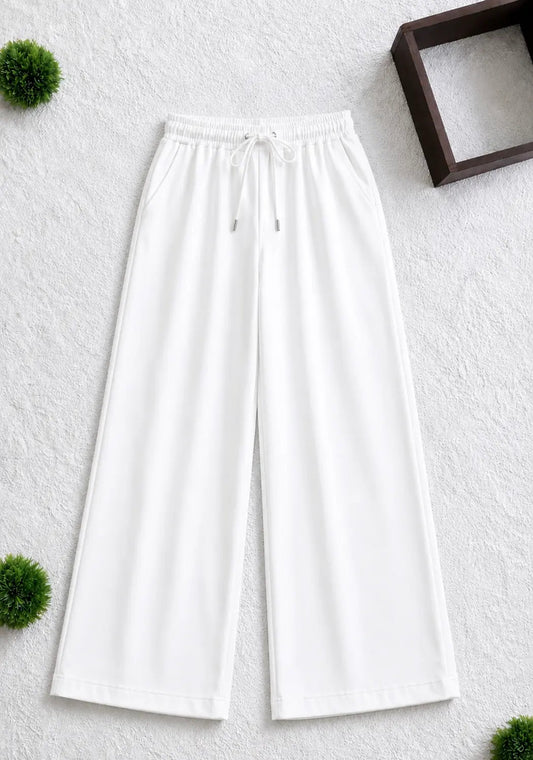 WHITE FLAPPER TROUSERS