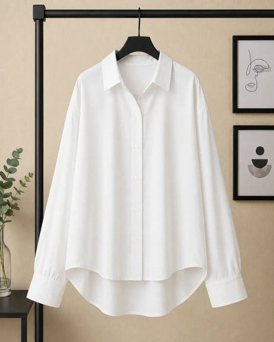 WHITE BUTTON DOWN SHIRT