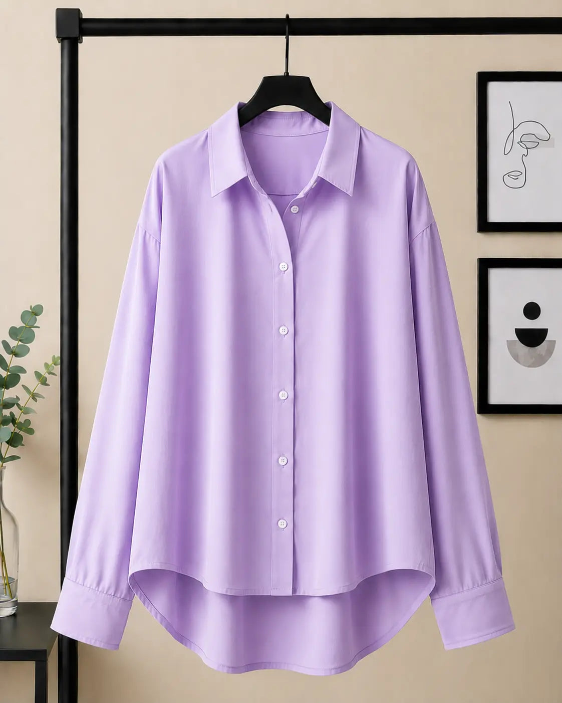 LILAC BUTTON DOWN SHIRT